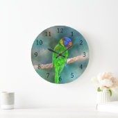 Papagei-Vogel 80 Große Wanduhr (Zuhause)