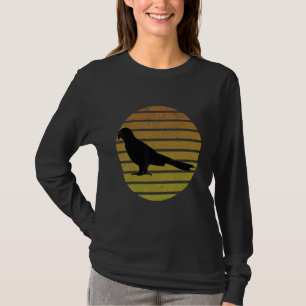 Papagei Vogel Vintage abgenutzt Retro-Stil Silhoue T-Shirt