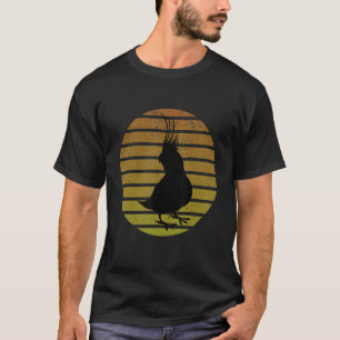 Papagei Vogel Vintage abgenutzt Retro-Stil Silhoue T-Shirt