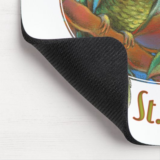 Papagei von St Lucia Mousepad (Ecke)