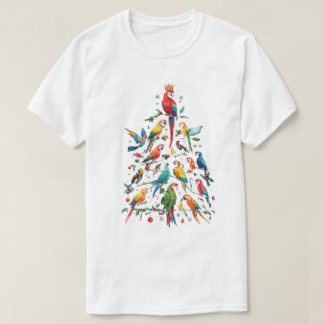 Papagei-Weihnachtsbaum-Hemd T-Shirt