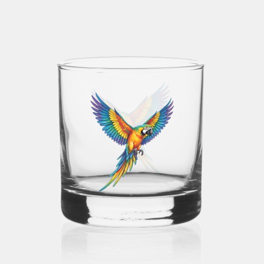 Papagei Whiskyglas (Vorderseite)