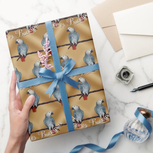 Papagei-Wrapping Paper Personalisiert African Gray Geschenkpapier (Schenken)