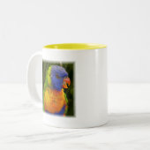 Papagei Zweifarbige Tasse (Vorderseite Links)