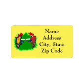 Papageien Adressaufkleber (Vorne)