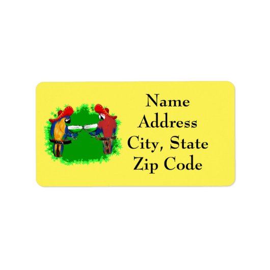 Papageien Adressaufkleber (Vorne)