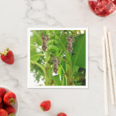 Papageien, Affen, Bananenbaum Serviette (Beispiel)