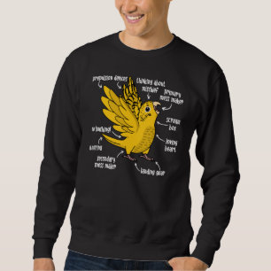 Papageien Anatomie I Gelber Lutino Wellensittich Sweatshirt