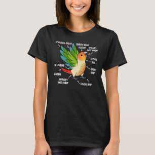 Papageien Anatomie I Grünwang-Pineapple-Conure T-Shirt