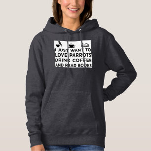 Papageien, Bücher und Kaffee der Liebe I! Hoodie