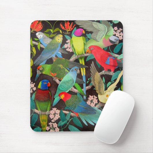 Papageien der Welt II Mousepad (Mit Mouse)
