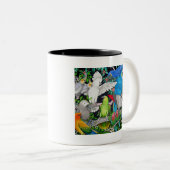 Papageien der WeltTasse Zweifarbige Tasse (VorderseiteRechts)