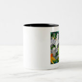 Papageien der WeltTasse Zweifarbige Tasse (Mittel)