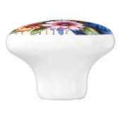 Papageien farbenfroh tropisch keramikknauf (Seitenansicht)