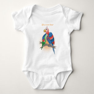 Papageien Frohen Muttertag Baby Strampler