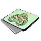 Papageien-Herz Laptopschutzhülle (Vorne Knopf)
