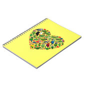 Papageien-Herz Notizblock (Linke Seite)