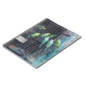 Papageien im Käfig-Notebook Notizblock (Linke Seite)