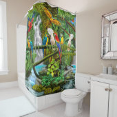 PAPAGEIEN IM PARADIES DUSCHVORHANG (Beispiel)