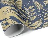 Papageien im Wald Geschenkpapier (Rolleneckpunkt)