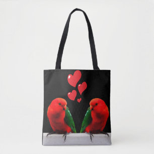 Papageien in der Liebe Tote Tag Tasche