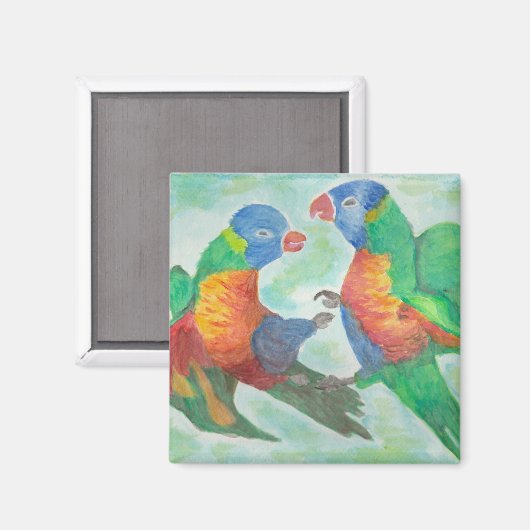 Papageien-Kampfmagnet Magnet (Vorderseite/Rückseite)