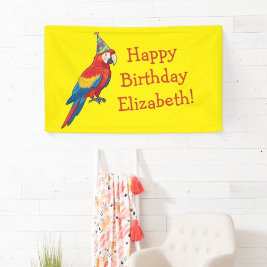 Papageien-Kinder-Geburtstagsfeier Banner (Insitu)