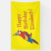 Papageien-Kinder-Geburtstagsfeier Banner (Vertikal)