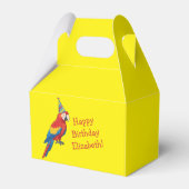 Papageien-Kinder-Geburtstagsfeier Geschenkschachtel (Rückseite)