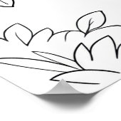 Papageien-Kinder-Malvorlage  Poster (Ecke)