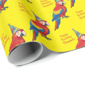 Papageien Kindergeburtstagsfeier Geschenkpapier (Rolleneckpunkt)