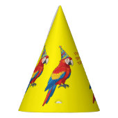Papageien Kindergeburtstagsfeier Partyhütchen (Links)
