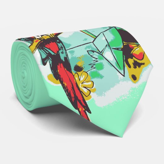 Papageien Krawatte (Gerollt)