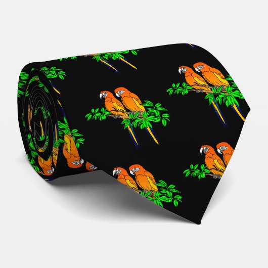 Papageien-Krawatte Krawatte (Gerollt)