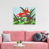 Papageien-Kunst-Drucke Leinwanddruck (Insitu (Wohnzimmer))