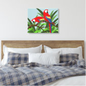 Papageien-Kunst-Drucke Leinwanddruck (Insitu (Schlafzimmer))