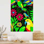 Papageien - Leinwand Art Print Poster (Küche)