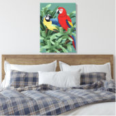 Papageien-Leinwand-Drucke Leinwanddruck (Insitu (Schlafzimmer))