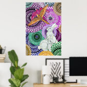 Papageien lieben Kaninchen Poster (Heimbüro)