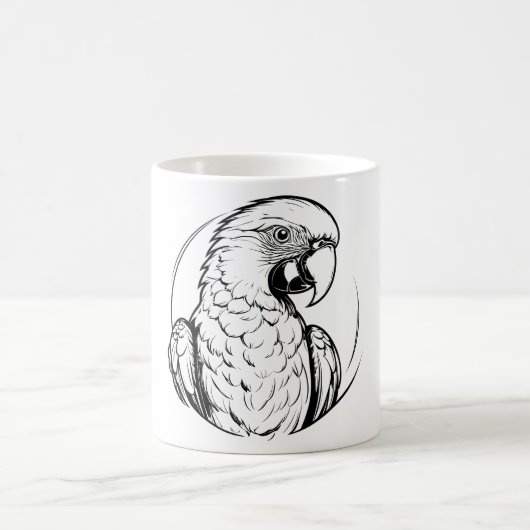 Papageien-Logo-Kaffeetasse Kaffeetasse (Mittel)