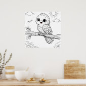 Papageien-Malvorlage  Poster (Küche)