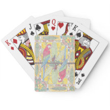 "Papageien" Miami inspiriert, handgezeichnet