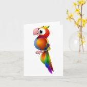 Papageien-Mitteilungskarten Karte (Gelbe Blume)