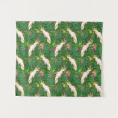 Papageien-Muster mit Palmblättern Wandteppich (Vorderseite (Horizontal))