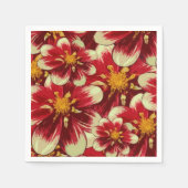 Papageien Napkins, Rot-Gelb-Blüte Serviette (Vorderseite)