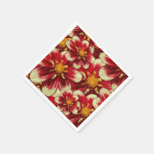 Papageien Napkins, Rot-Gelb-Blüte Serviette (Ecke)