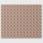 Papageien & Palm-Blätter Geschenkpapier (Flach)