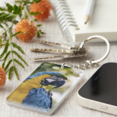 Papageien-Profil-Porträt-Fotografie Schlüsselanhänger (Vorderseite rechts)