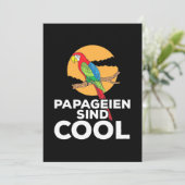 Papageien Sind Cool Einladung (Stehend Vorderseite)