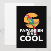 Papageien Sind Cool Einladung (Vorne/Hinten)